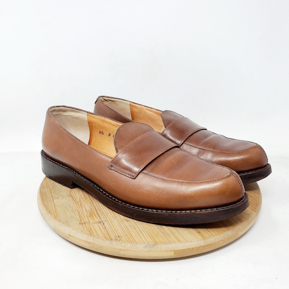 Robert Clergerie Loafer Womens 6.5 Brown Leather Slip On Classic Academia France